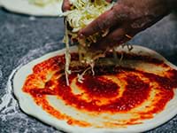 Pizza teambuilding game Hasselt